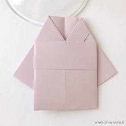 Marque-place kimono mauve