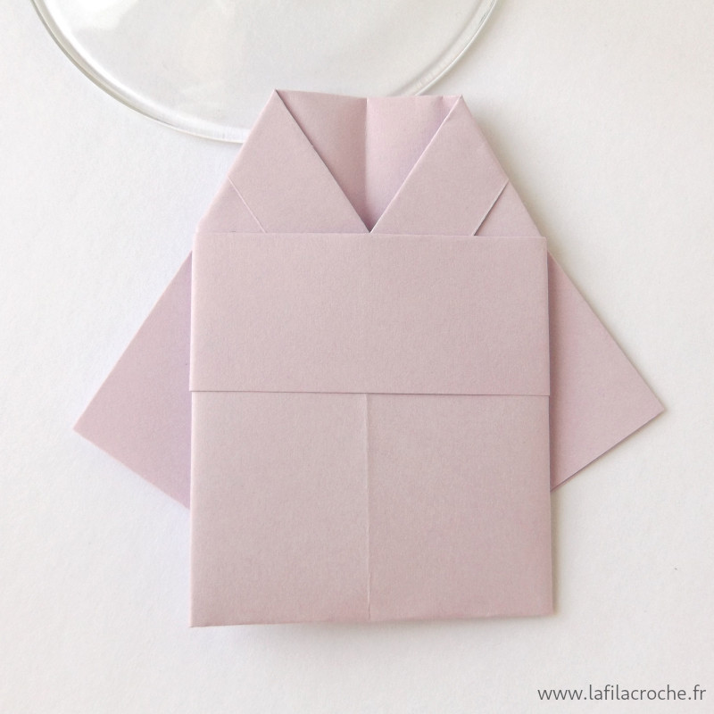 Marque-place kimono mauve