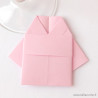 Marque-place kimono rose clair