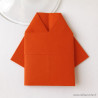 Marque-place kimono rouge orangé