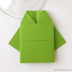 Marque-place kimono vert