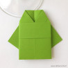 Marque-place kimono vert