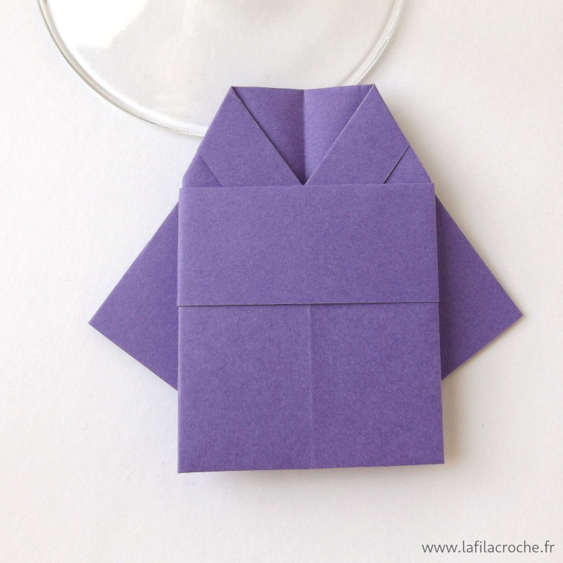 Marque-place kimono violet