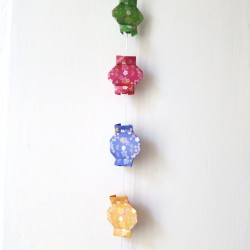 Guirlande de lanternes en origami