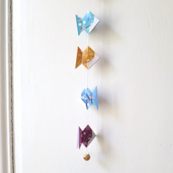 Guirlande de poissons en origami: Samouraï