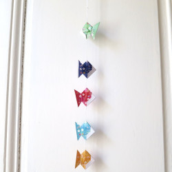 Guirlande de poissons en origami: Samouraï