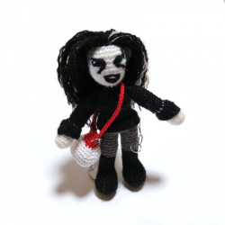 Poupée d'art Black metalleuse