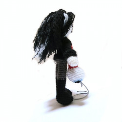 Poupée d'art Black metalleuse