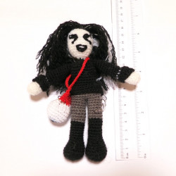 Poupée d'art Black metalleuse