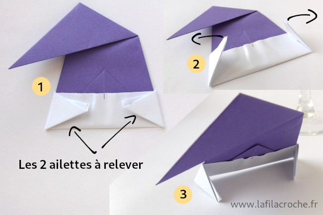 Vue sur l’arrière et les ailettes du marque-place bonnet